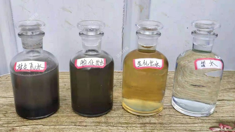 達澤環(huán)保垃圾滲濾液水質(zhì)對比